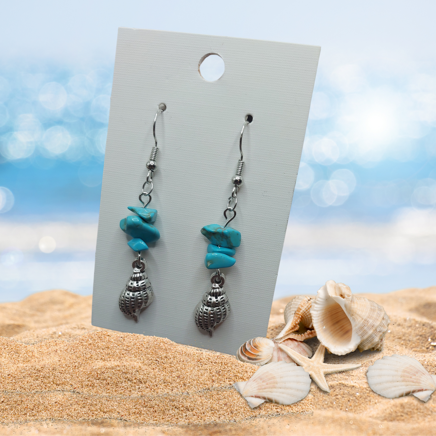 Sea Shell Dangle Earrings