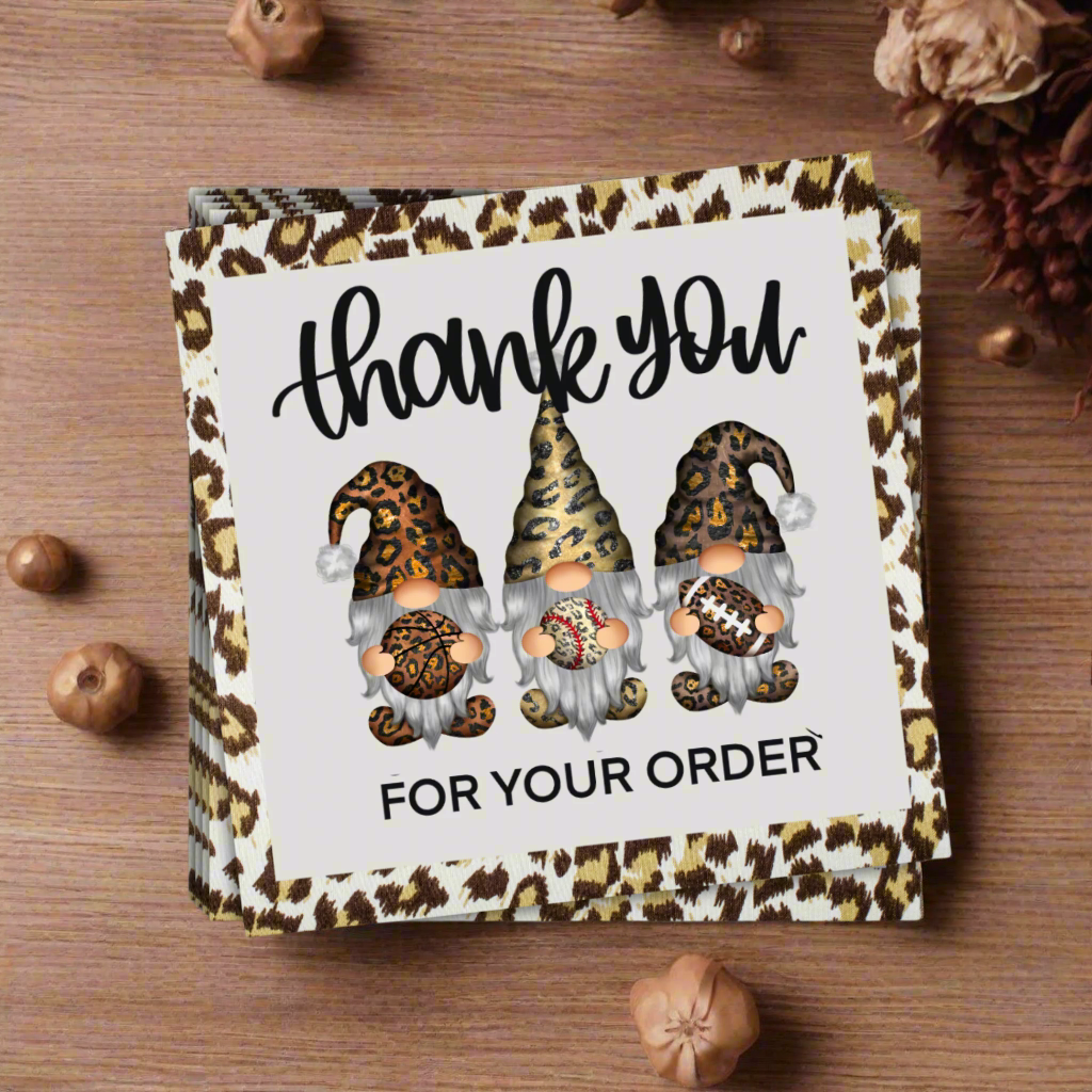 Sports Gnomes - Thank You For Your Order Cards