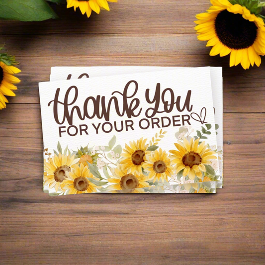 Sunflower - Thank You for your Order Cards