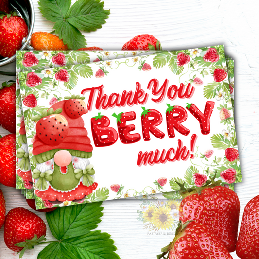 Thank You Berry Much Cards