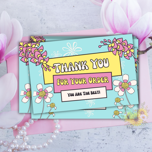 Thank You For Your Order - You Are the Best Cards