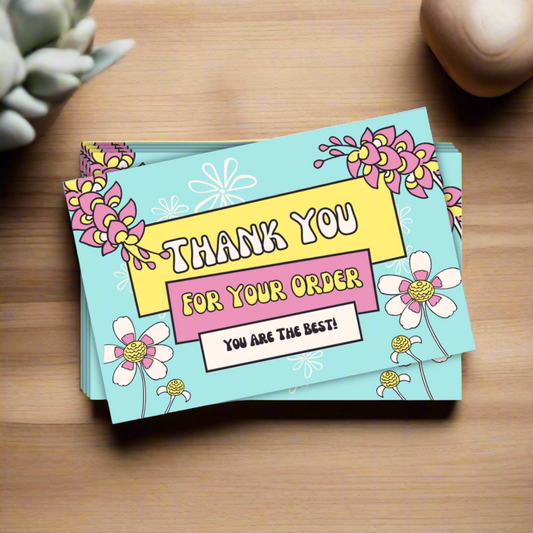 Thank You For Your Order - You Are the Best Cards