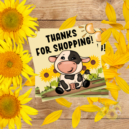 Thanks for Shopping - Cow Cards