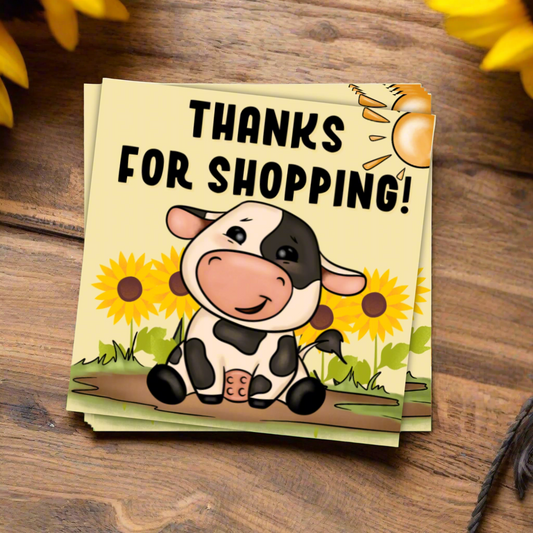 Thanks for Shopping - Cow Cards