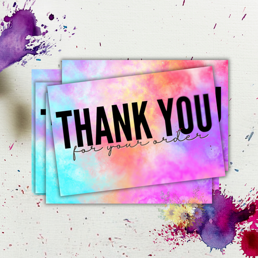 Tie Dye - Thank You for Your Order Cards