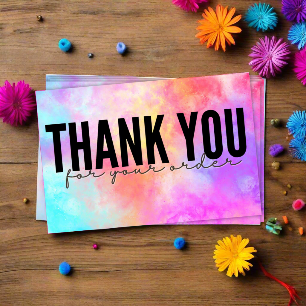 Tie Dye - Thank You for Your Order Cards