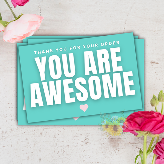 You Are Awesome Thank You Cards