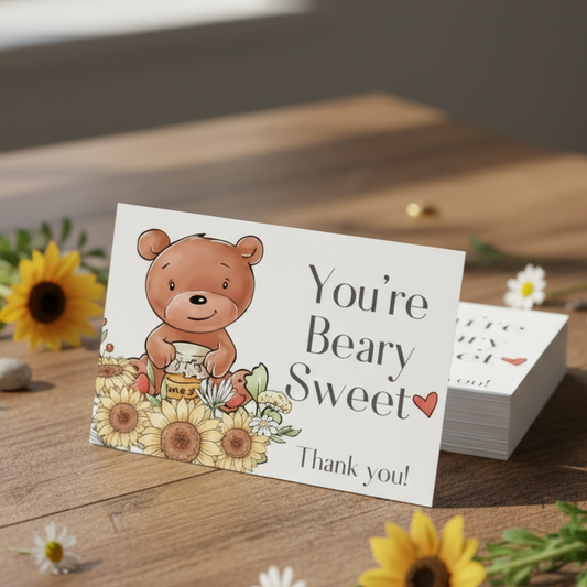 You're Beary Sweet, Thank You Cards