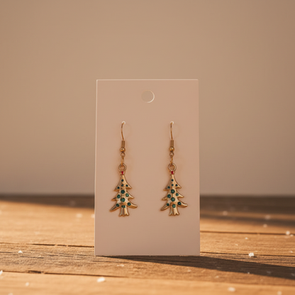 Christmas Tree Dangle Earrings