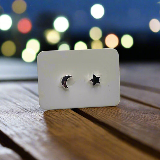 Mini Moon & Star Earrings (5mm)