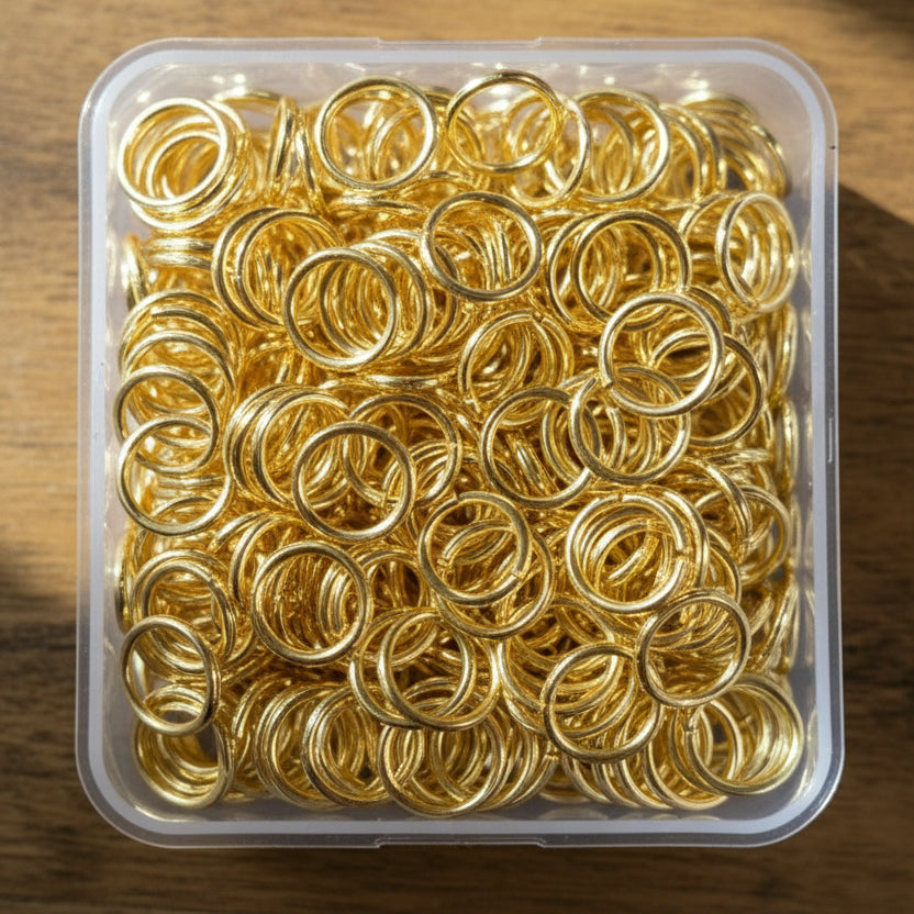 10mm Gold Jump Rings, approx 300 pieces