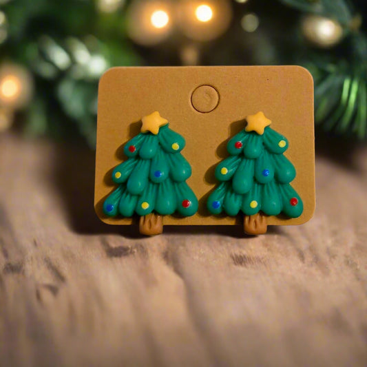 Christmas Tree Earrings (24mm)