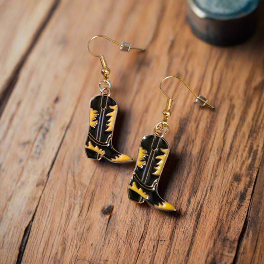 Cowboy Boot Dangle Earrings