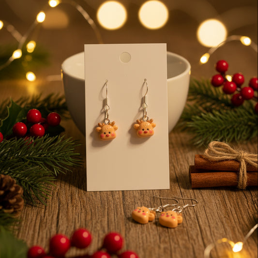 Whimsical Reindeer Dangle Earrings