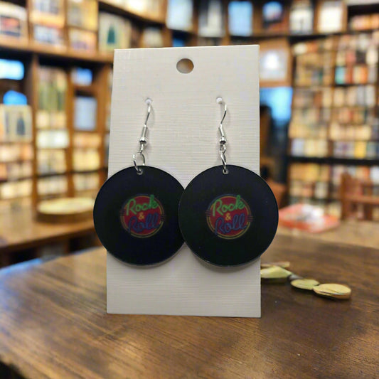 Rock & Roll Record Dangle Earrings