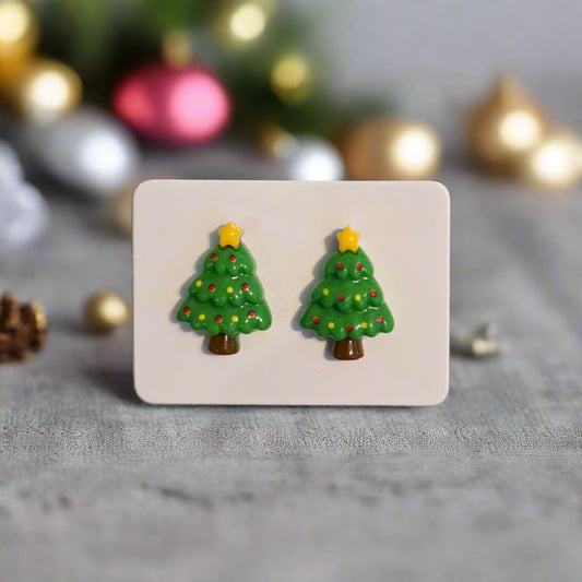 Christmas Tree Earrings (14mm)
