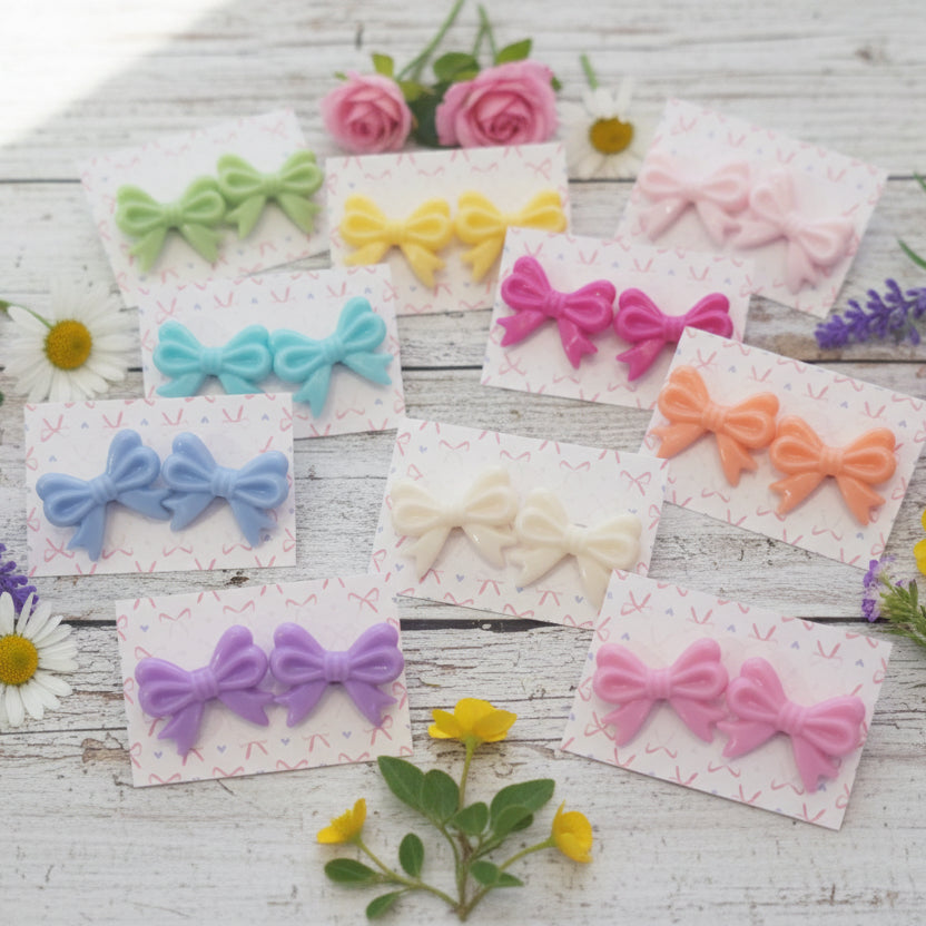 Acrylic Bow Earrings