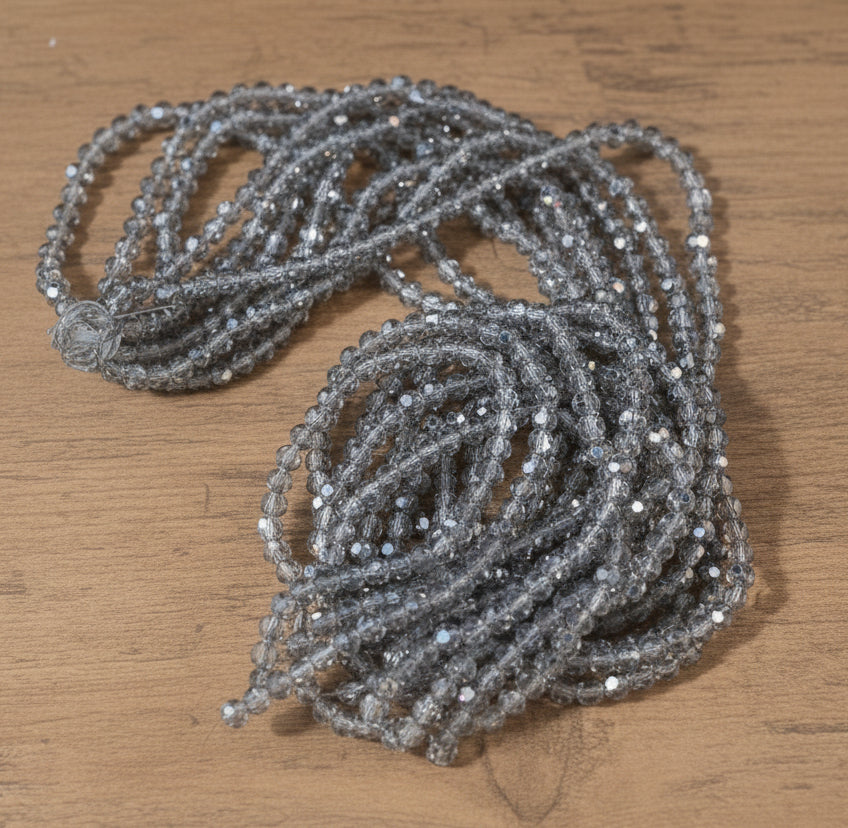 Gray Sparkle Bead Strand