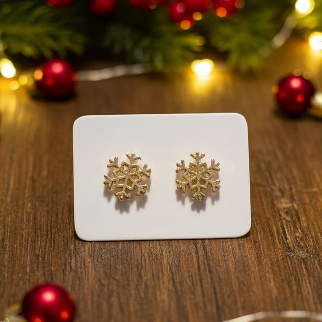 Snowflake Earrings (9mm)
