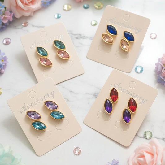 14mm Imitation Gemstone Earring Set