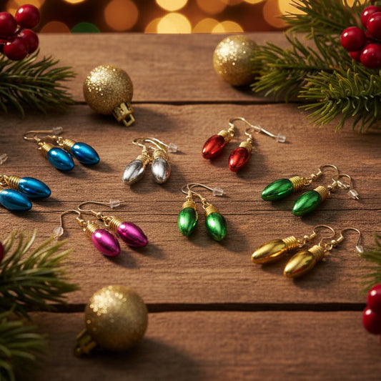 Christmas Bulb Dangle Earrings