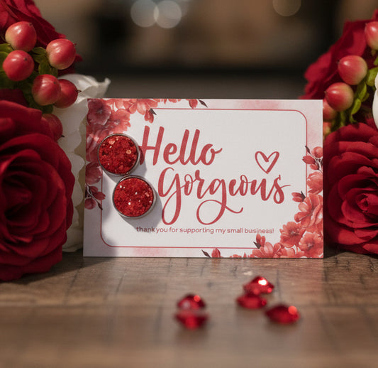 Hello Gorgeous with 14mm Imitation Druzy Earrings