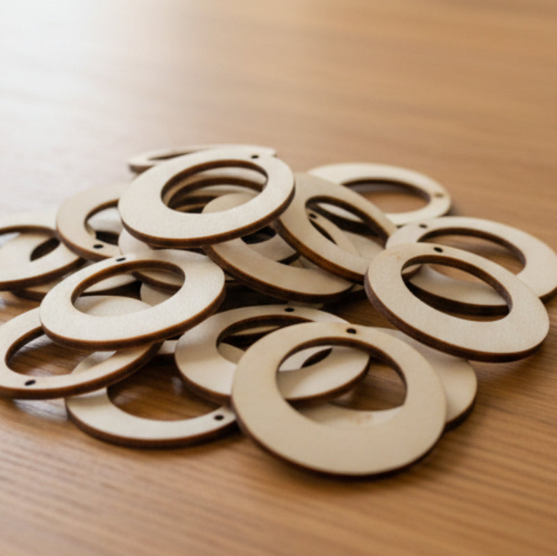 50mm Unfinished Wood Pendants, pack of 24