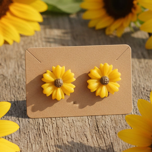 9mm Sunflower Earrings