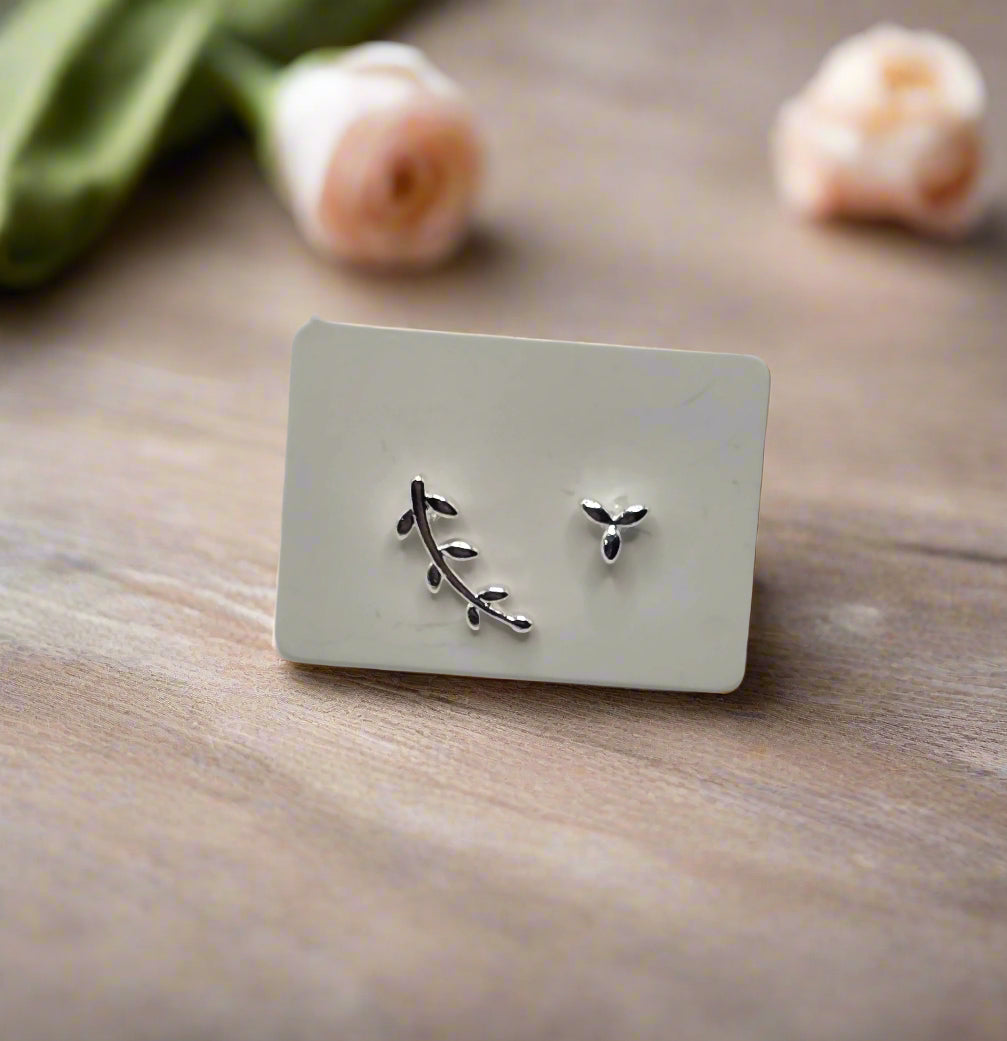 Asymmetrical Leaf Earrings