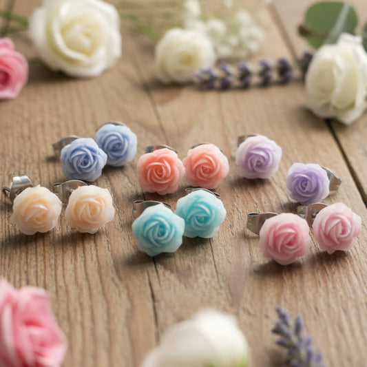 8mm Flower Earrings