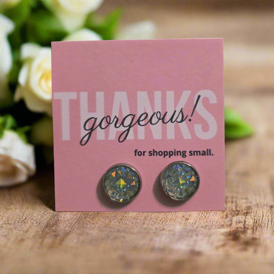 Thanks Gorgeous For Shopping Small Card with Earrings